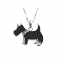 Tide Jewellery Black Scottie Dog Pendant Necklace
