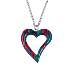 Heathergems Open Heart Pendant Necklace