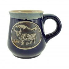 Glen Appin Stoneware Mug - Highland Cow in Blue
