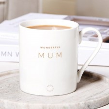 Katie Loxton Porcelain Mug - 'Wonderful Mum' in White