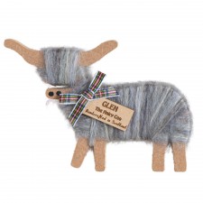 Hairy Coo Handmade Highland Cow Standing Ornament - Glen