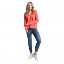 Joules Ladies Rosy Reversible Cardigan in Orange