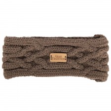 Aran Knit Headband in Mushroom