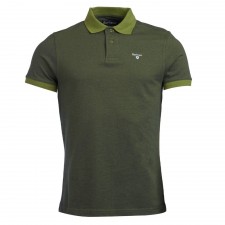 Barbour Mens Sports Polo Mix in Seaweed UK S