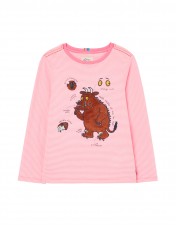 Joules Girls Gruffalo Ava Pink Stripe T-Shirt - 6 Years