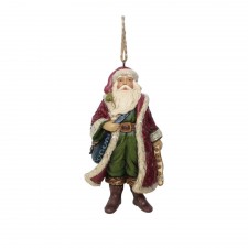 Victorian Santa With Satchel Hanging Decoration