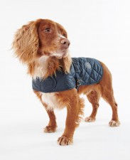 Barbour Quilted Dog Coat In Navy Size