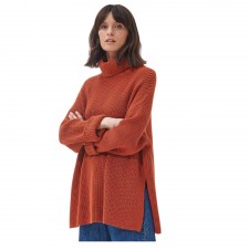 Barbour Ladies Stitch Cape Jumper in Spiced Pumpkin
