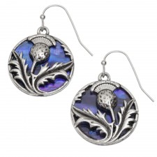 Tide Jewellery Purple Paua Thistle Earrings