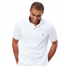 Joules Mens Woody Classic Fit Polo in White UK S