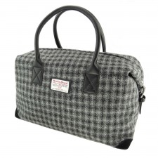 Harris Tweed 'Esk' Overnight Bag in Grey Dogtooth