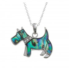 Tide Jewellery Paua Shell Scottie Dog Necklace