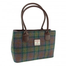 Harris Tweed 'Cassley' Tartan Classic Handbag In Skye Tartan
