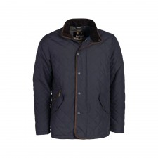 Barbour Mens Waterproof Shoveler Navy Quilt Jacket UK S