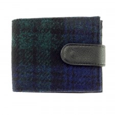Harris Tweed 'Barra' Tweed Gents Wallet In Black Watch