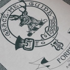 Forbes Clan Crest Tea Towel