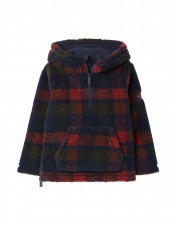 Joules Boys Whitacre Overhead Sweatshirt In Red Check - 6 Years