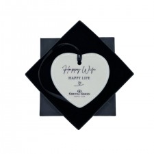 Gretna Green Happy Wife Happy Life Hanging Stone Heart Decoration