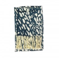 Lona Scott 100% Cashmere Printed Pashmina Scarf in Grey