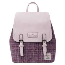 Islander Jura Backpack with Harris Tweed in Violet Mini Dogtooth