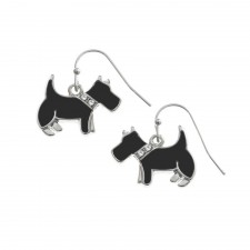 Tide Jewellery Black Scottie Dog Earrings