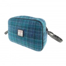 Harris Tweed 'Avon' Shoulder Bag in Sea Blue Check