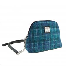 Harris Tweed 50/50 Mini Bag Leven In Sea Blue Check