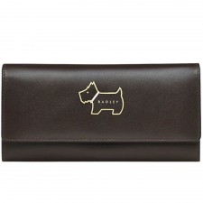 Radley Heritage Dog Large Flapover Matinee Purse in Dark Oak