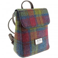 Harris Tweed 'Tummel' Mini Backpack Bag in Multicoloured Tartan