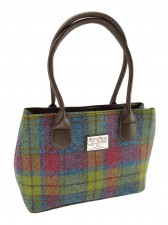 Harris Tweed 'Cassley' Tartan Classic Handbag In Multicolour Check