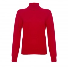 Lona Scott Ladies Roll Neck Cashmere Jumper in Red
