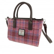 Harris Tweed 'Brora' Small Tote Bag In Pink Check