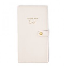 Katie Loxton Travel Wallet 'Follow Your Heart' In Off White