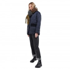 Barbour Ladies Isla Tartan Boucle Scarf In Classic Tartan