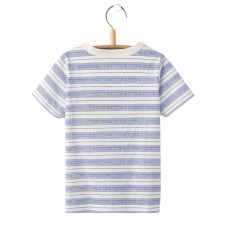 Joules Boys OLLY Jersey Blue Stripe T-Shirt