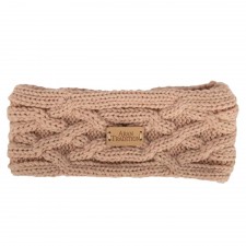 Aran Knit Headband in Blush
