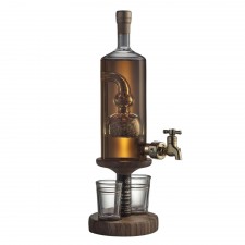 Whisky Decanter with Barley Tap and Whisky Glasses