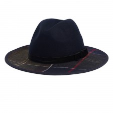 Barbour Ladies Thornhill Fedora Hat In Navy Classic