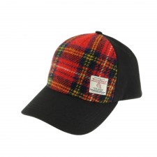Glen Appin Baseball Cap With Harris Tweed Royal Stewart Tartan