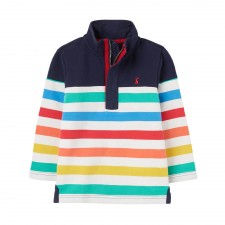 Joules Boys Captain Stripe Half Zip Sweatshirt - 2 Years