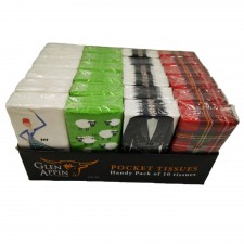 Glen Appin Scottish Themed Handkerchiefs Tissues (Paper 10) Box of 24