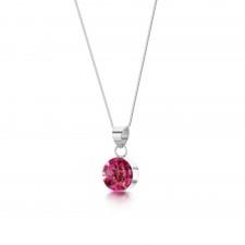 Shrieking Violet Heather Round Pendant