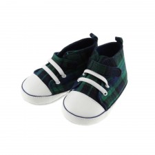 Baby Black Watch Tartan Baseball Bootees