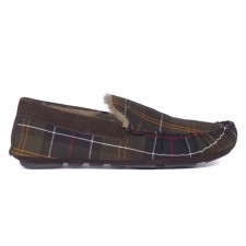 Barbour Mens Monty Slippers in Recycled Classic Barbour Tartan