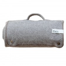 The Tartan Blanket Company Recycled Wool Picnic Blanket in Natural Herringbone