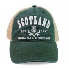 Scotland Embroidered 3D Mesh Cap In Green