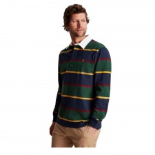 Joules Onside Rugby Shirt in Green Multi Stripe