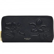 Radley Floral Emboss Large Zip Around Matinee Purse