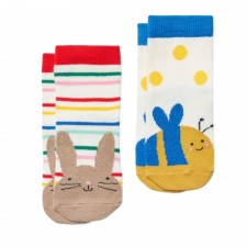 Joules Neat Feet 2 Pack of Socks in Bunny Bee