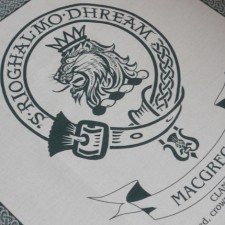 Macgregor Clan Crest Tea Towel